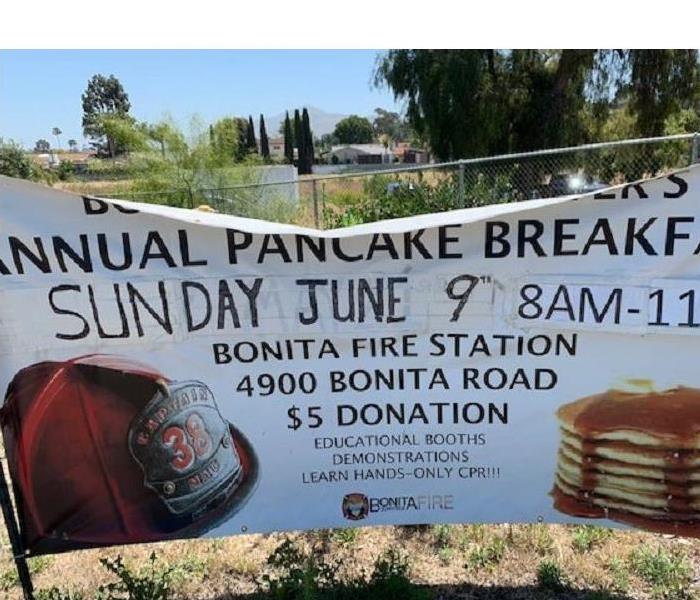 Sign of the Bonita Fire Station Pancake Breakfast