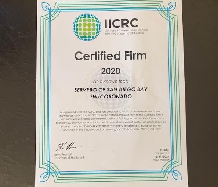 2020 IICRC Certificate 